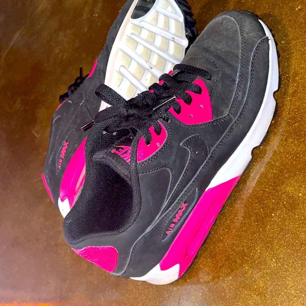 Hot Pink & Black air max nike shoes